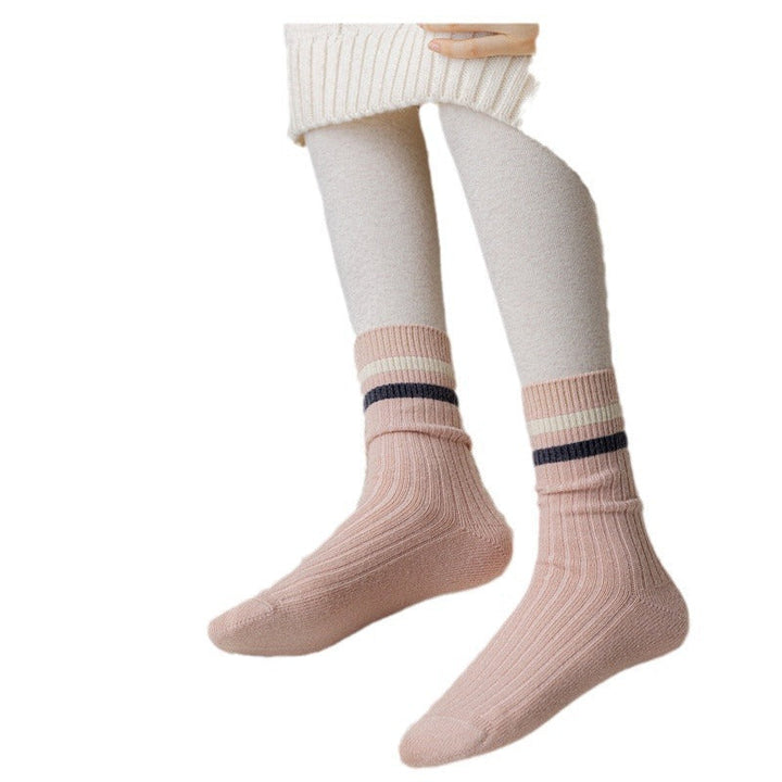 5 Pairs Ins striped college Style Casual Crew Socks - SocksLtd
