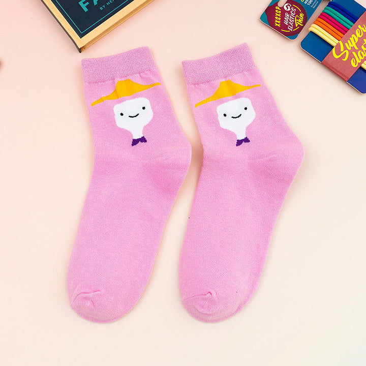 5 Pairs Ins style girl trend Crew Crew Socks - SocksLtd