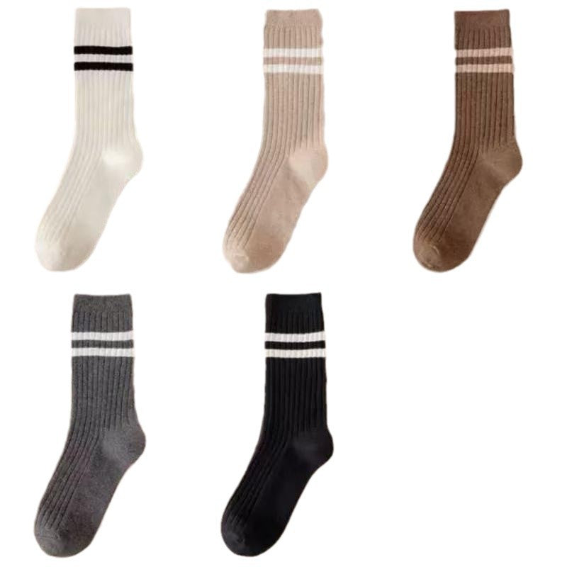 5 Pairs Internet celebrity stripes Casual Socks - SocksLtd