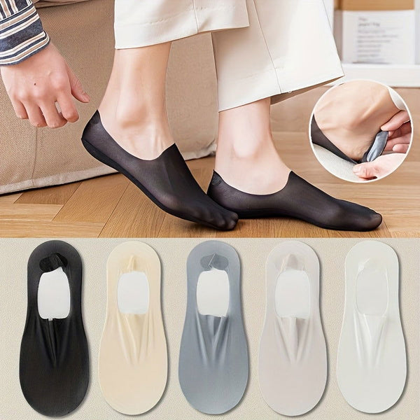 5 Pairs Men Breathable Sweat Absorbent No show socks - socksltd