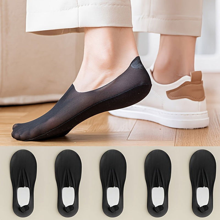 5 Pairs Men Breathable Sweat Absorbent No show socks - socksltd