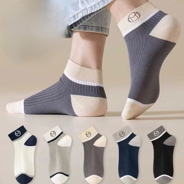 5 Pairs Men Breathable Thin Odor Resistant Ankle Socks - socksltd