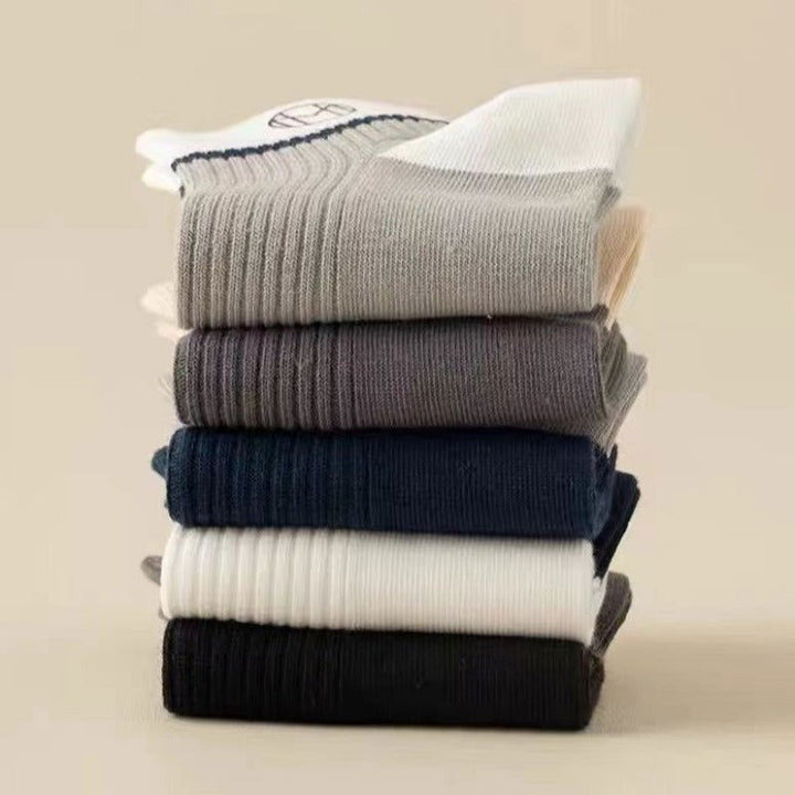 5 Pairs Men Breathable Thin Odor Resistant Ankle Socks - socksltd