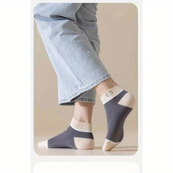 5 Pairs Men Breathable Thin Odor Resistant Ankle Socks - socksltd