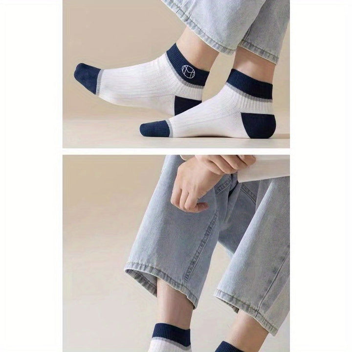 5 Pairs Men Breathable Thin Odor Resistant Ankle Socks - socksltd