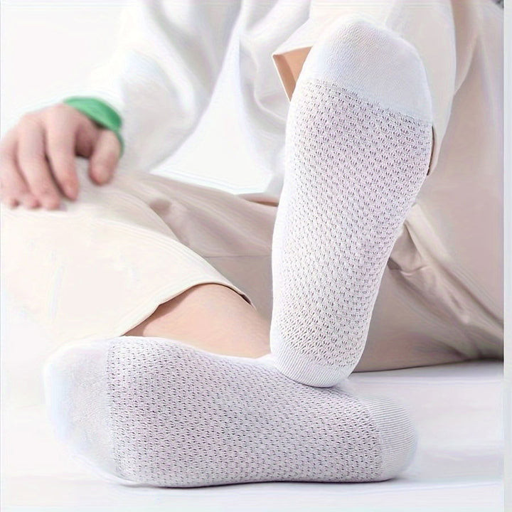 5 Pairs Men Mesh Breathable Anti odor Dress Ankle Socks - socksltd