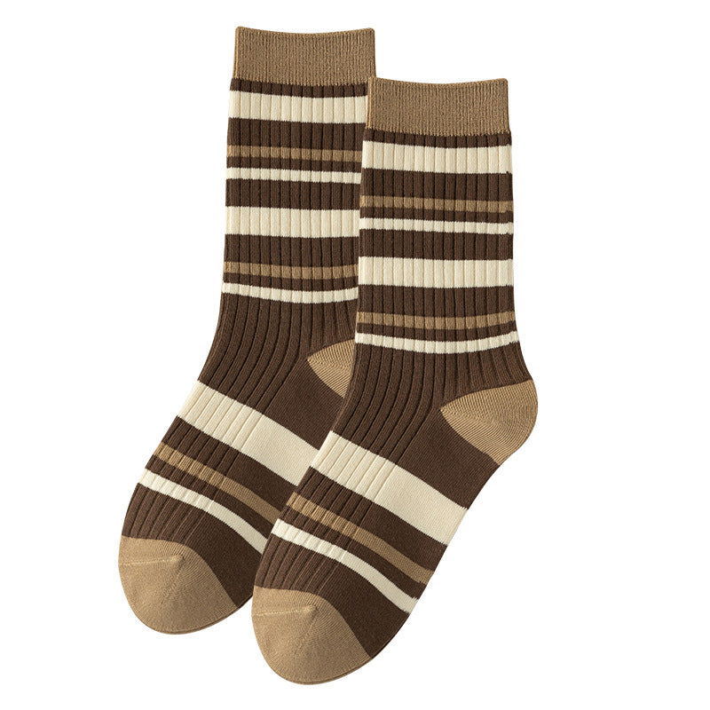 5 Pairs Mirad Retro Casual Crew Socks - SocksLtd