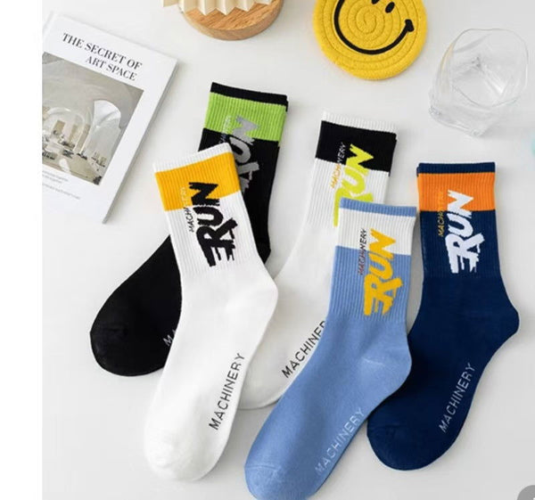 5 Pairs Odor prevention exercise Casual Crew Socks - SocksLtd