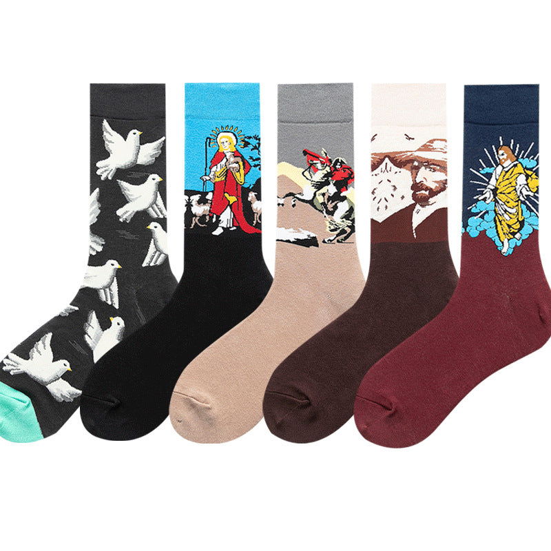 5 Pairs Street trend Crew Socks - SocksLtd