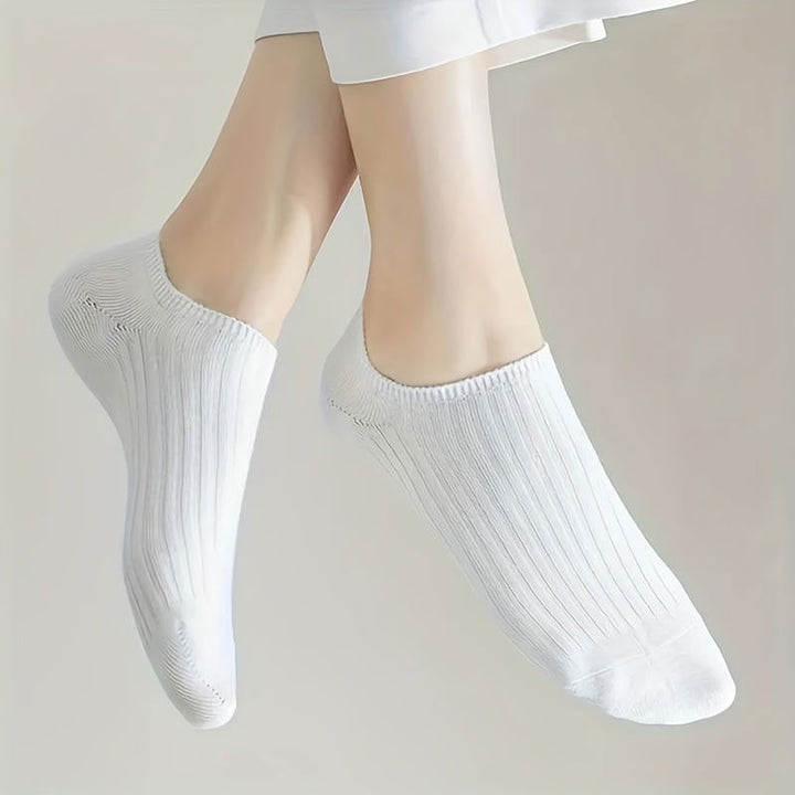 5 Pairs Thin Non Slip Invisible Boat Ankle Socks - SocksLtd