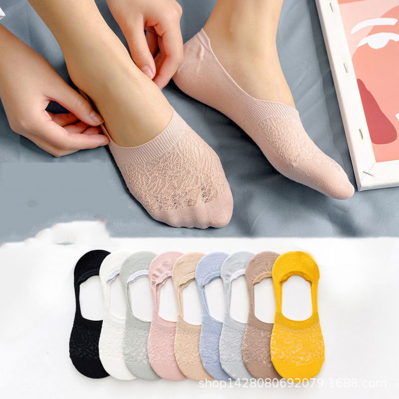 5 Pairs Women Mesh lace Ankle Socks - SocksLtd