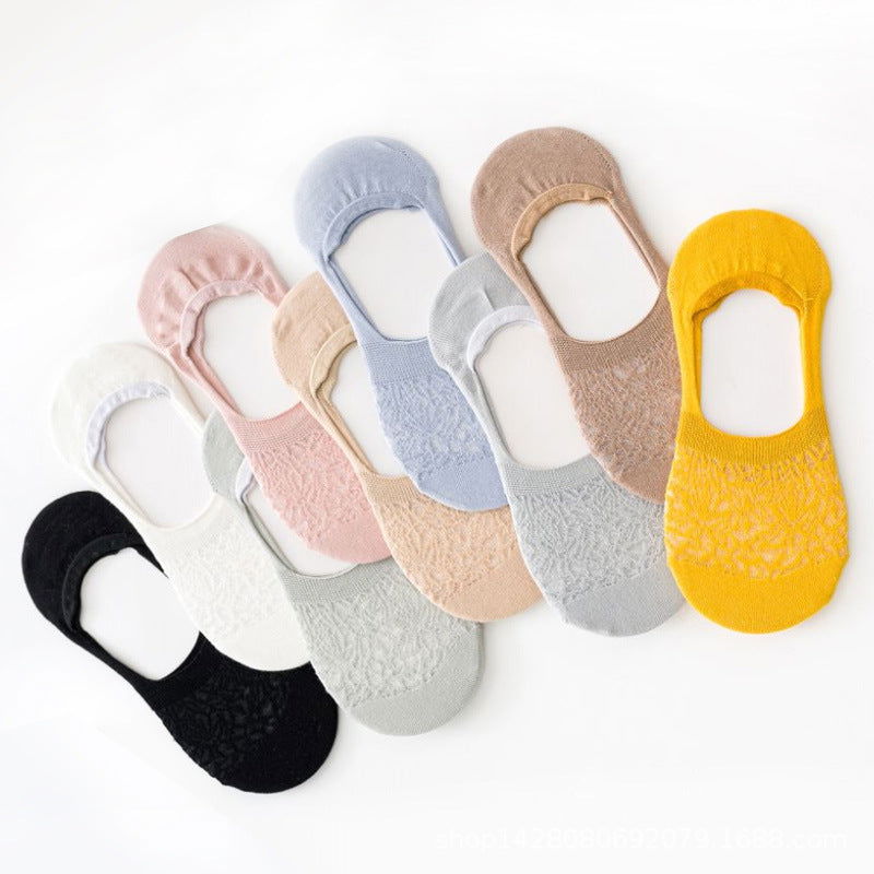 5 Pairs Women Mesh lace Ankle Socks - SocksLtd