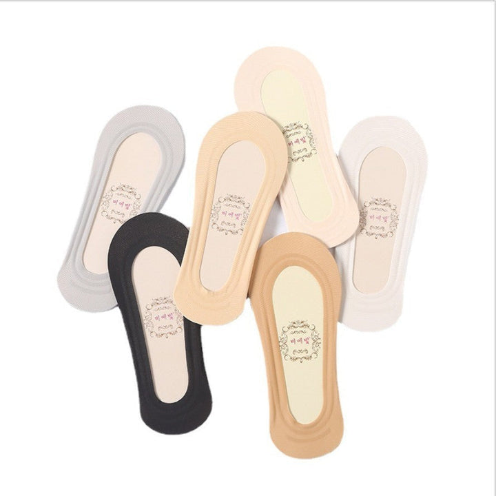 5 pairs  Women ice silk simple  trendy ultra-thin No show  socks - SocksLtd