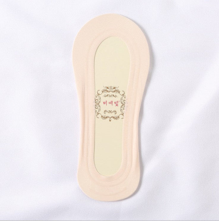 5 pairs  Women ice silk simple  trendy ultra-thin No show  socks - SocksLtd