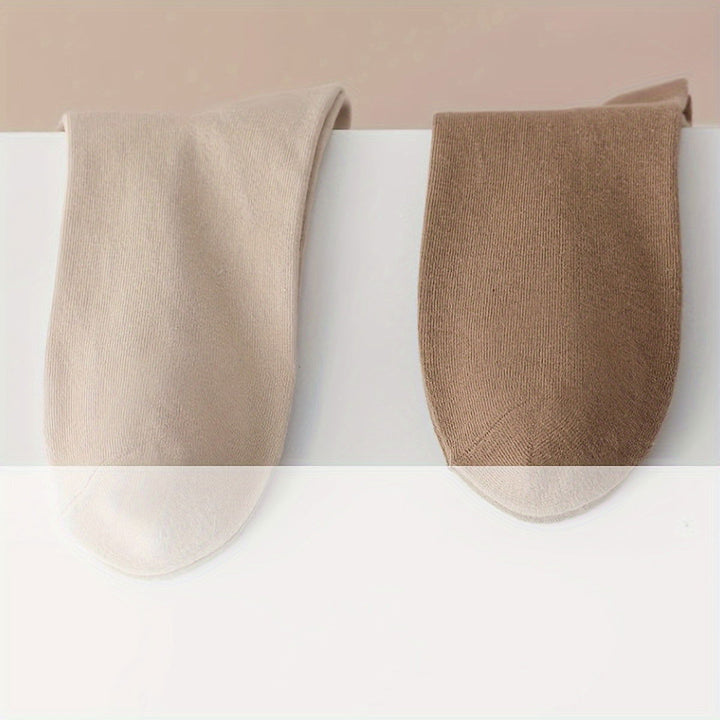 6 Pairs Basic Solid Comfy All-match Crew Socks - SocksLtd