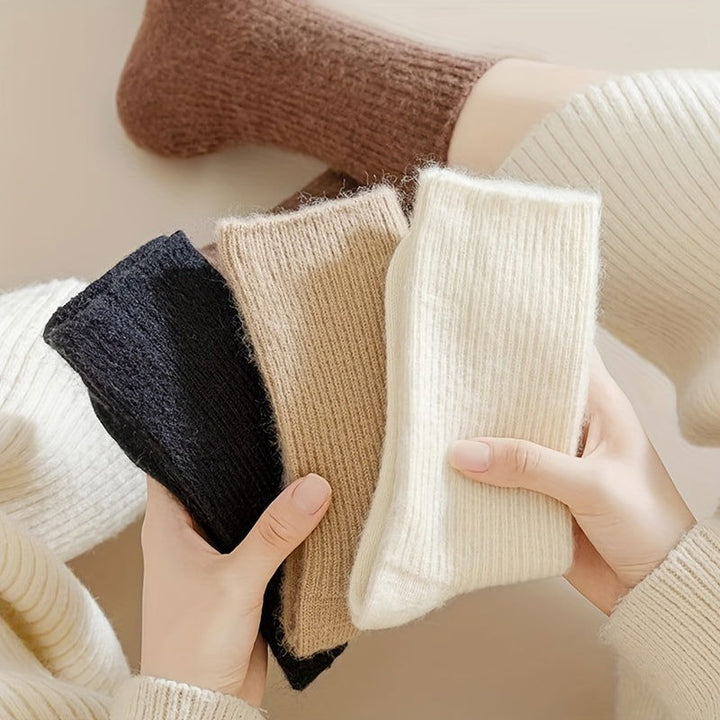 6 Pairs Cozy Fleece Lined Warm Thermal Winter Floor Socks - SocksLtd