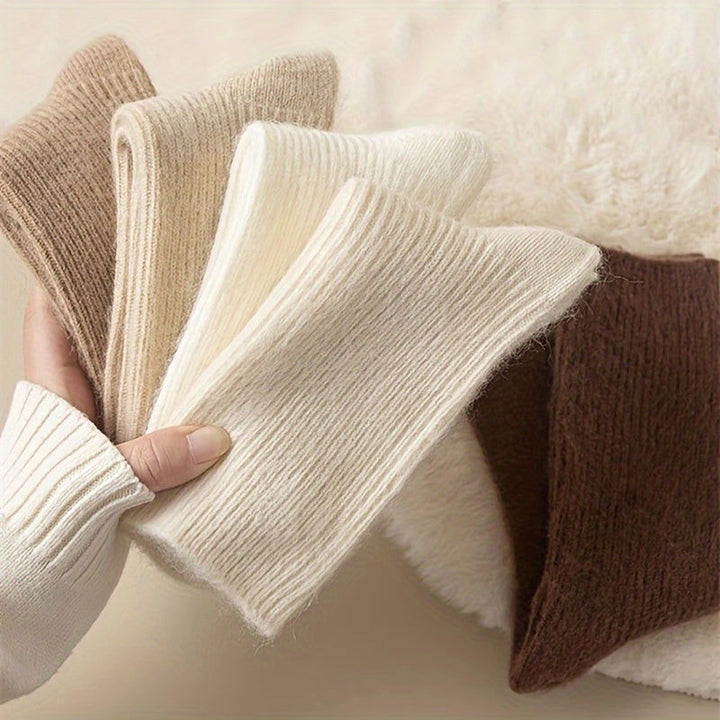6 Pairs Cozy Fleece Lined Warm Thermal Winter Floor Socks - SocksLtd