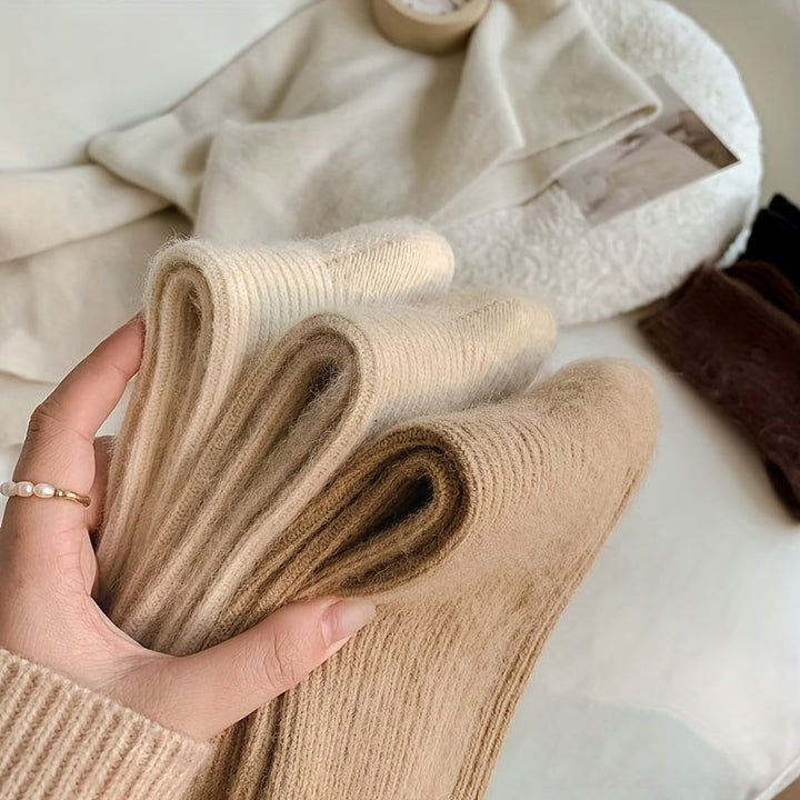 6 Pairs Cozy Fleece Lined Warm Thermal Winter Floor Socks - SocksLtd