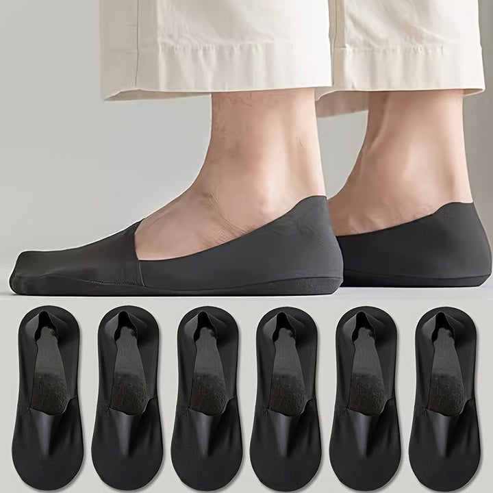 6 Pairs Men Moisture  Thin Anti Slip No show socks - socksltd