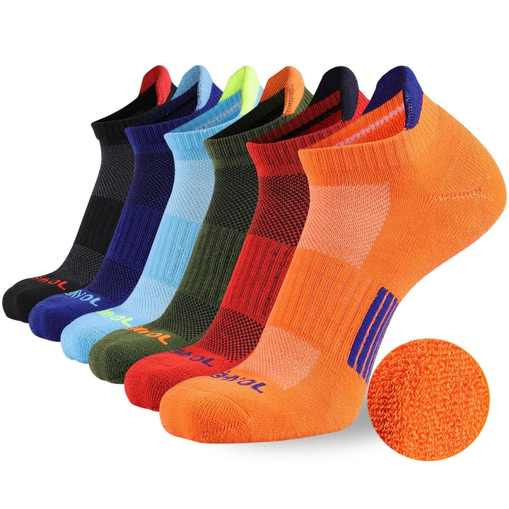 6 Pairs Men Sports Available Various Colors Ankle Socks - socksltd