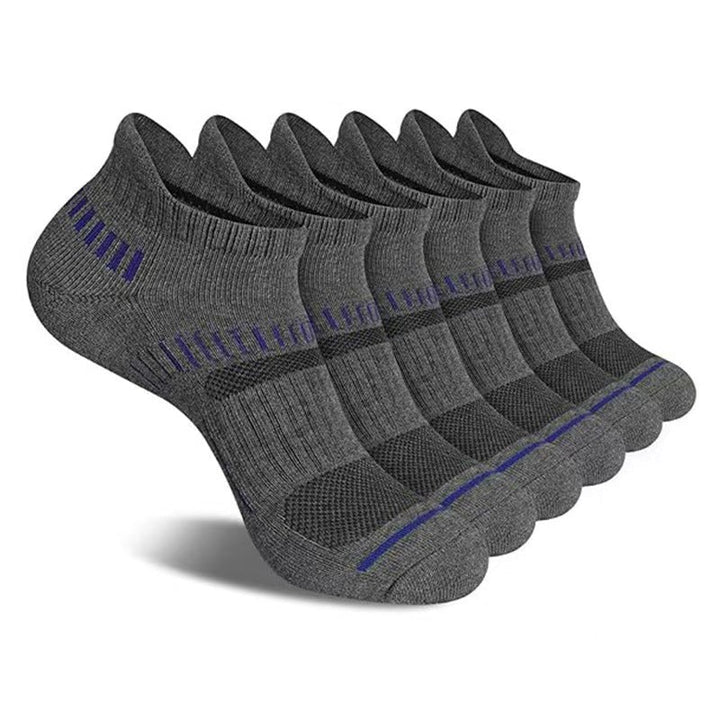 6 Pairs Men Sports Available Various Colors Ankle Socks - socksltd