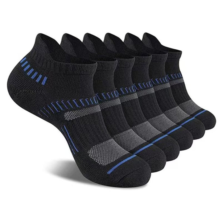 6 Pairs Men Sports Available Various Colors Ankle Socks - socksltd