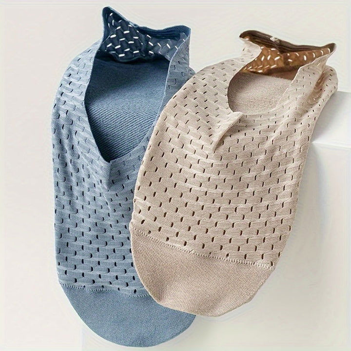 6 Pairs Men  Mesh Ventilation Holes Dress No show socks - socksltd