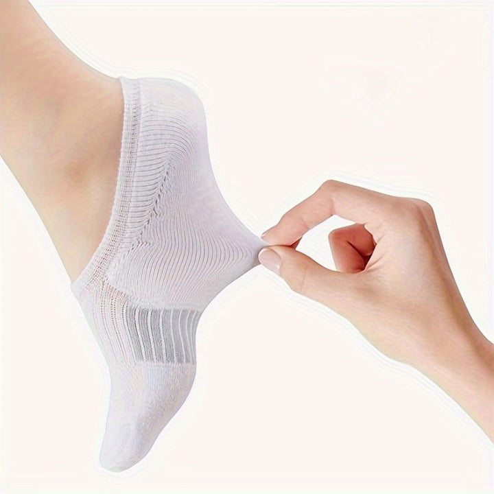 6 Pairs Simple Comfy Breathable Resistant No show socks - socksltd