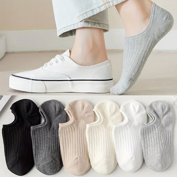 6 Pairs Versatile Invisible Fashionable No Show Socks - SocksLtd
