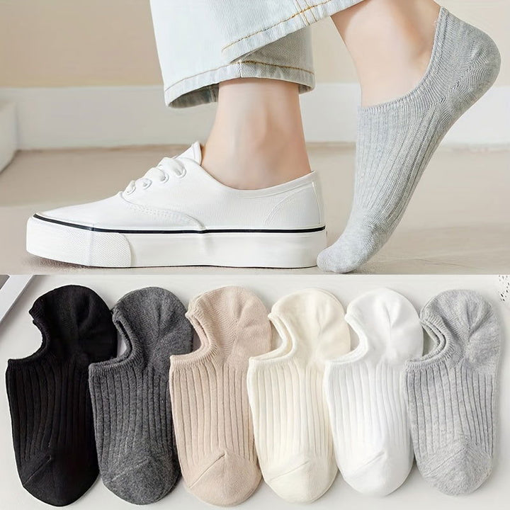 6 Pairs Versatile Invisible Fashionable No Show Socks - SocksLtd