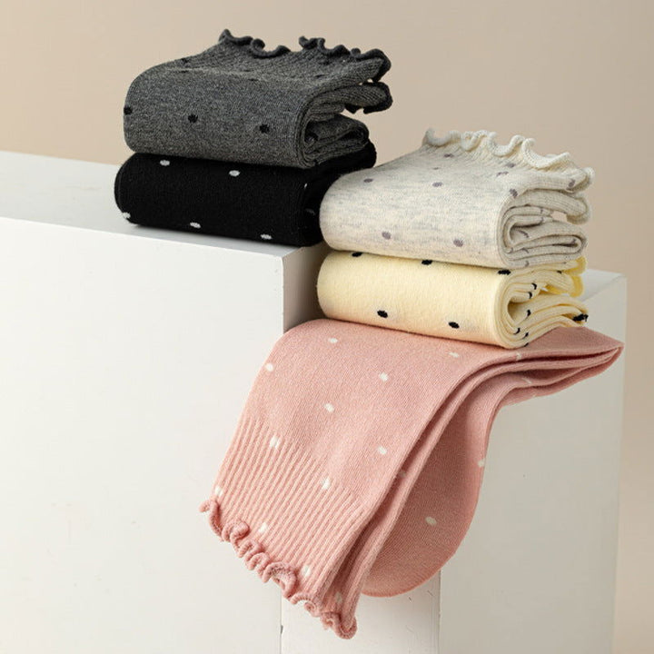 6 Pairs Versatile wave point Casual Crew Socks - SocksLtd