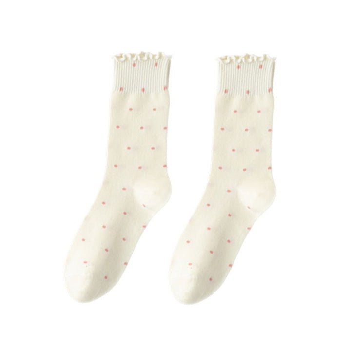 6 Pairs Versatile wave point Casual Crew Socks - SocksLtd