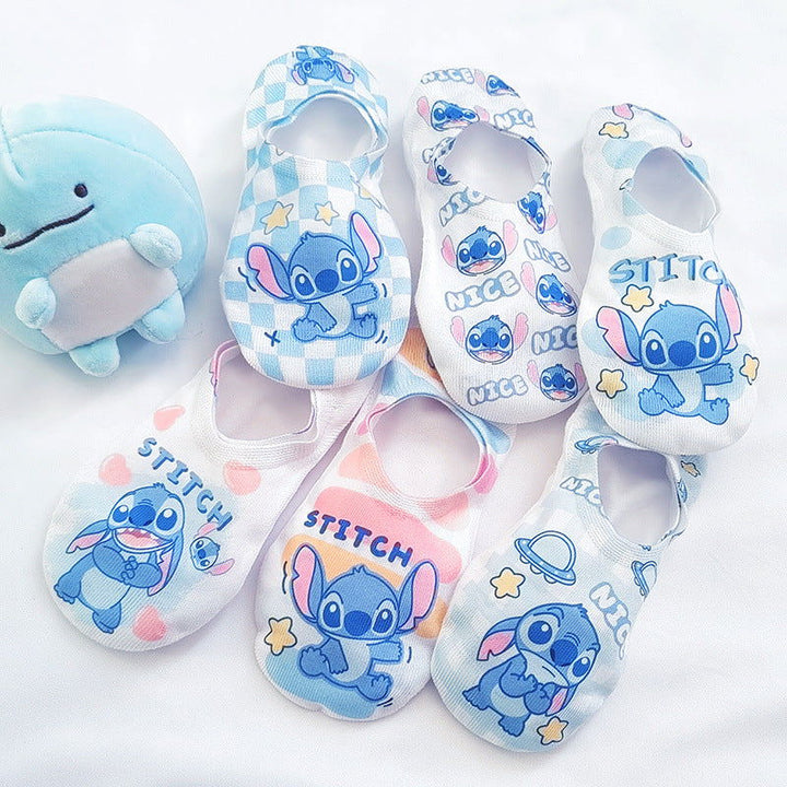 6 Pairs Women Cute Cartoon Ankle Socks - SocksLtd