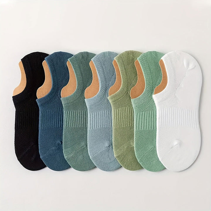 7 Pairs Men Breathable Mesh Ankle Socks - socksltd