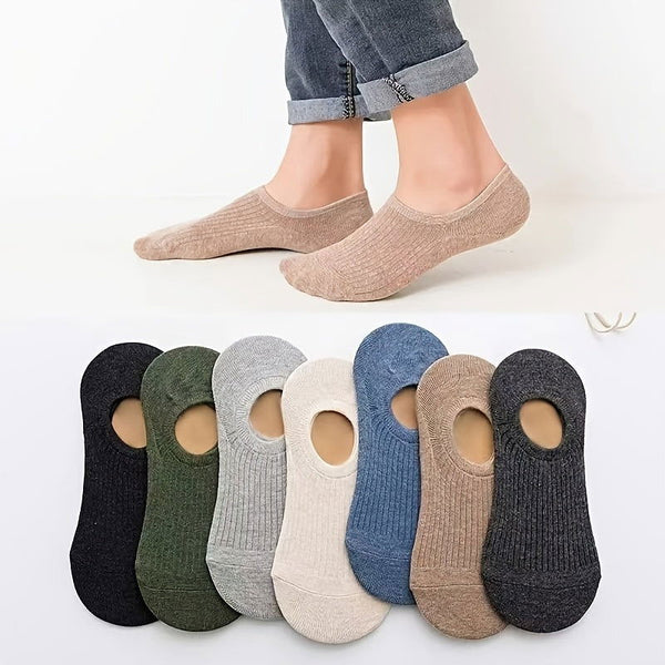 7 Pairs Men Breathable Thin Invisible Ankle Socks - socksltd