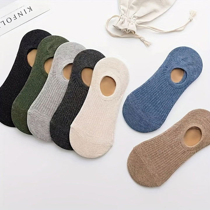 7 Pairs Men Breathable Thin Invisible Ankle Socks - socksltd
