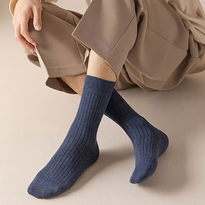 7 Pairs Men Dress Sweat Absorbent Crew Socks - socksltd