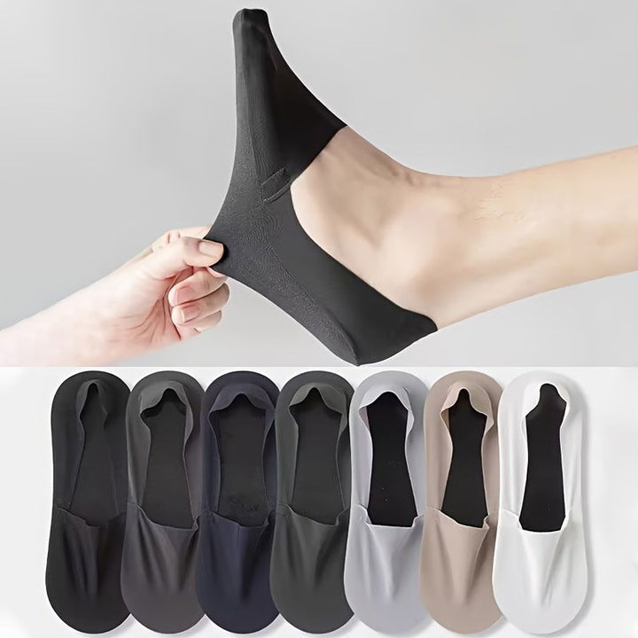 7 Pairs Men Thin Breathable Sweat Absorbent No show socks - socksltd