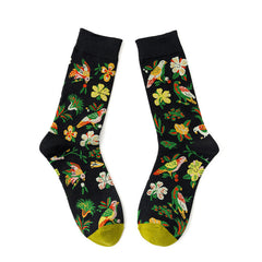 1 Pair Color blocking  Cartoon Crew Socks