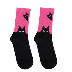 1 Pair Cat Dog Rainbow Casual Socks