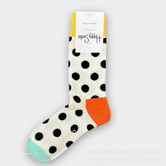 1 Pair Dopamine wave point Crew Socks