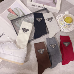 1 Pair Triangle mark Casual Socks