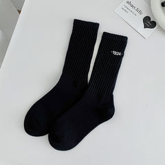 1 Pair Embroidery personality Casual Socks