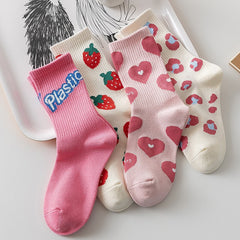 4 Pairs Japanese Cute Casual Socks