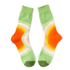 1 Pair Color blocking  Cartoon Crew Socks