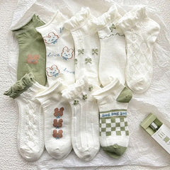 10 Pairs Ins Cute Japanese Ankle Socks