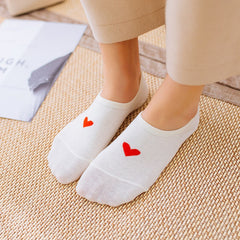 1 Pair Heart Shaped Women's Invisible Ankle  Socks