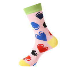 10 Pairs Heart Smile Face Trendy  Casual Socks