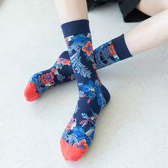 5 Pairs rendy oil painting Casual Socks