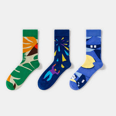 3 Pairs INS Trendy Creativity Casual Socks